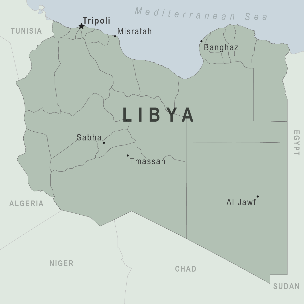 Map - Libya