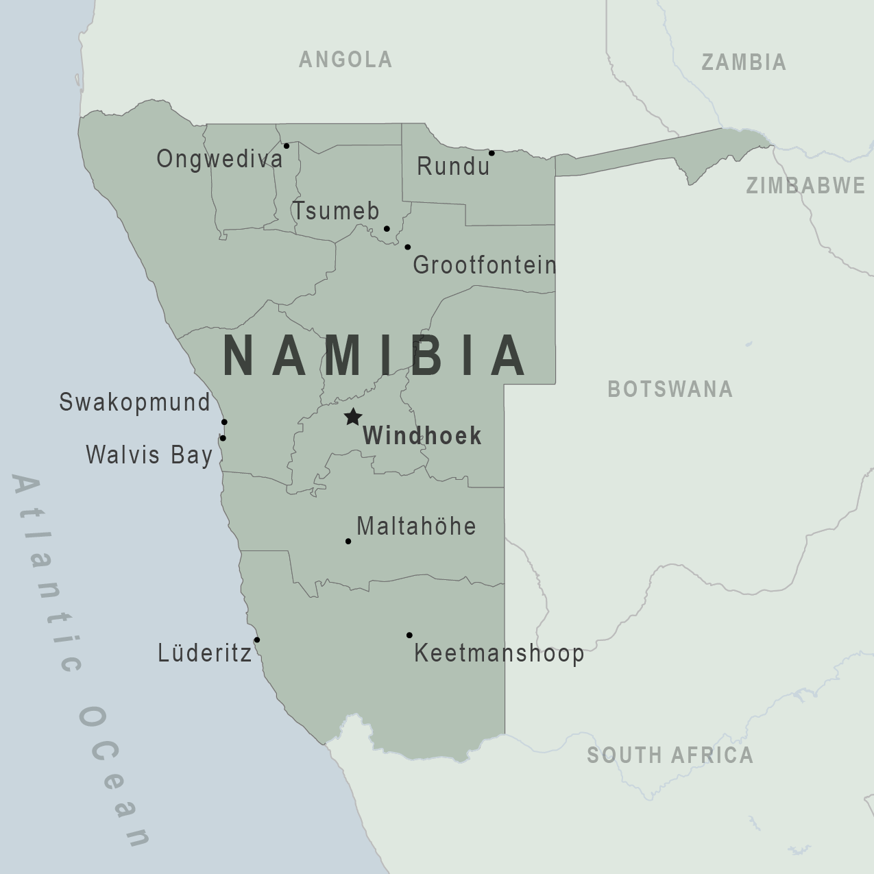 Map - Namibia