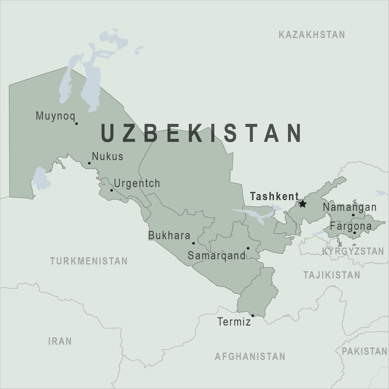 Map - Uzbekistan