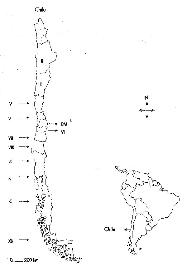 Chile Region Map