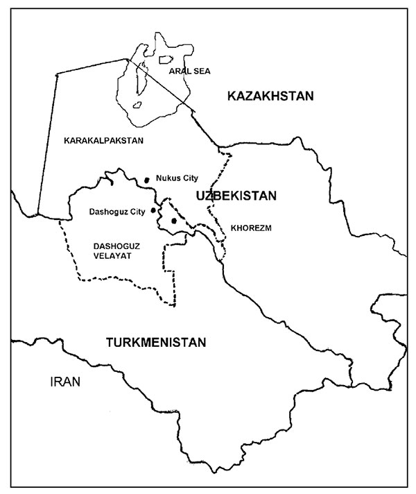 Aral Sea area, Uzbekistan and Turkmenistan.