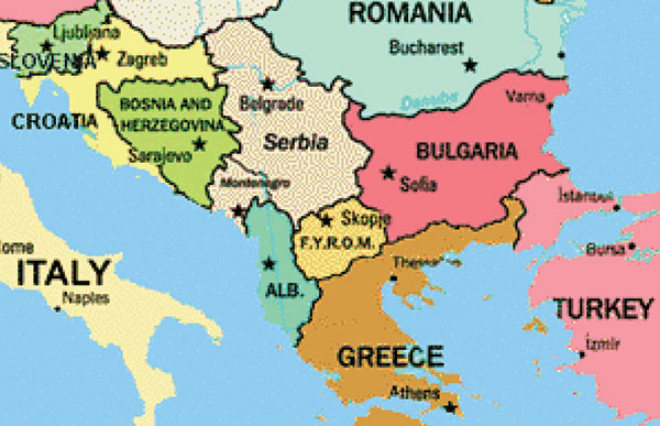 Bulgaria and neighboring Balkan countries