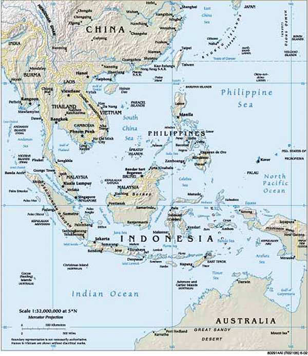 The Palau Islands. Palau map courtesy of The World Factbook, Central Intelligence Agency, 2004. http://www.cia.gov/cia/publications/factbook/geos/ps.html