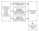 Thumbnail of Possible sources of disparities during a pandemic influenza outbreak.