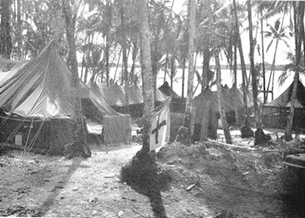 New Georgia Island medical clearing station, Solomon Islands, 1943.