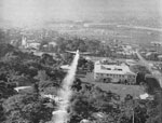 Thumbnail of Airplane spraying of DDT over Manila, the Philippines, 1945.