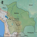 Thumbnail of Location of Villa Tunari, Department of Cochabamba, Bolivia, the area where patients with hantavirus infection were recruited. The constitutional (Sucre) and administrative (La Paz) capitals of Bolivia are shown for reference.