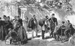 Thumbnail of The control of travelers from cholera-affected countries, who were arriving by land at the France–Italy border during the cholera epidemic of 1865–1866. (Photograph in the author's possession).