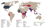 Thumbnail of GHSA countries supported by the US Centers for Disease Control and Prevention. GHSA, Global Health Security Agenda.