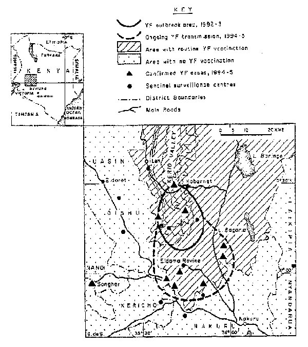 Yellow fever surveillance in the Rift Valley, Kenya.