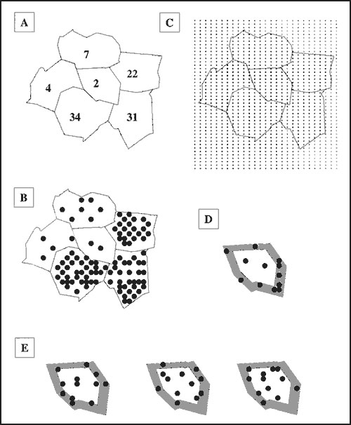 Application of spatial filter with a geographic information system.