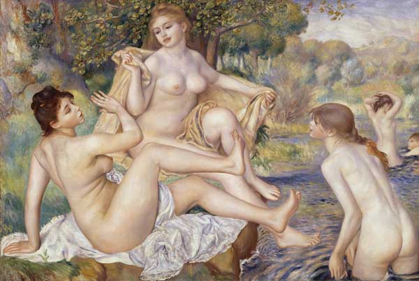 Pierre Auguste Renoir (1841–1919). The Great Bathers (1884–1887). Oil on canvas (117.8 cm × 170.8 cm) The Mr and Mrs Carroll S Tyson, Jr Collection, 1963. Philadelphia Museum of Art, Philadelphia, Pennsylvania, USA.