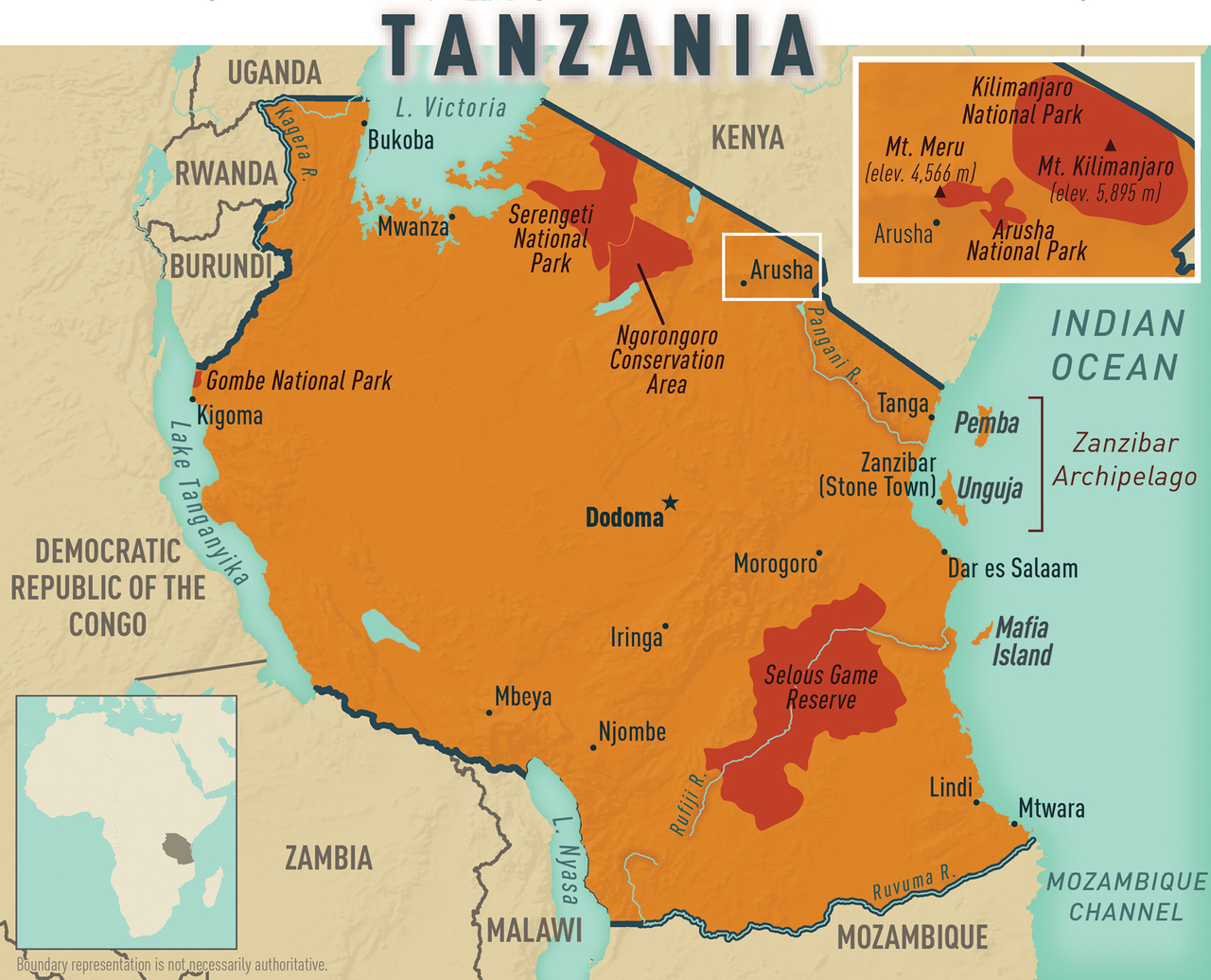 Map 10-05 Tanzania & Zanzibar
