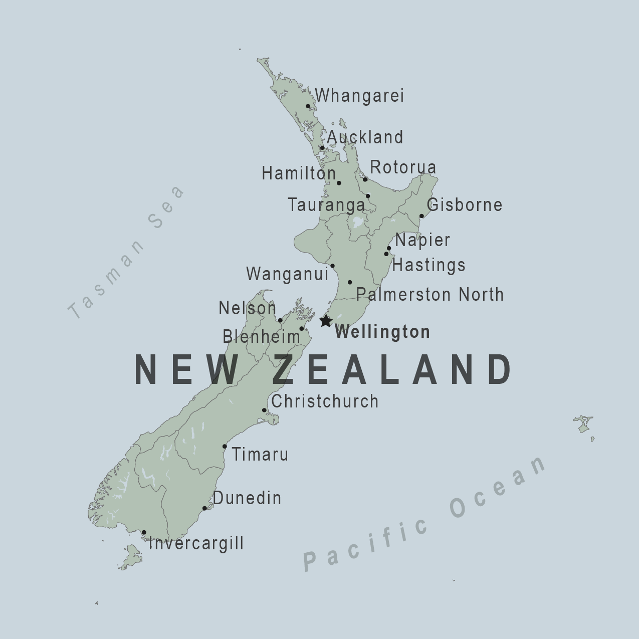 Map - New Zeland