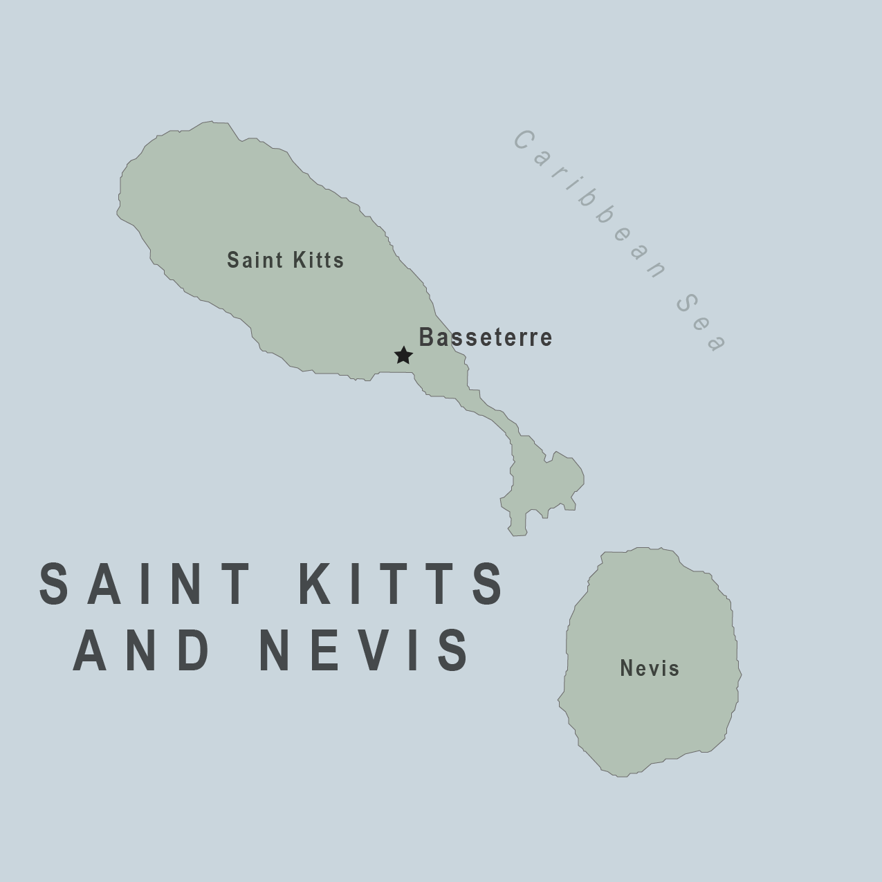 Map - St. Kitts Nevis