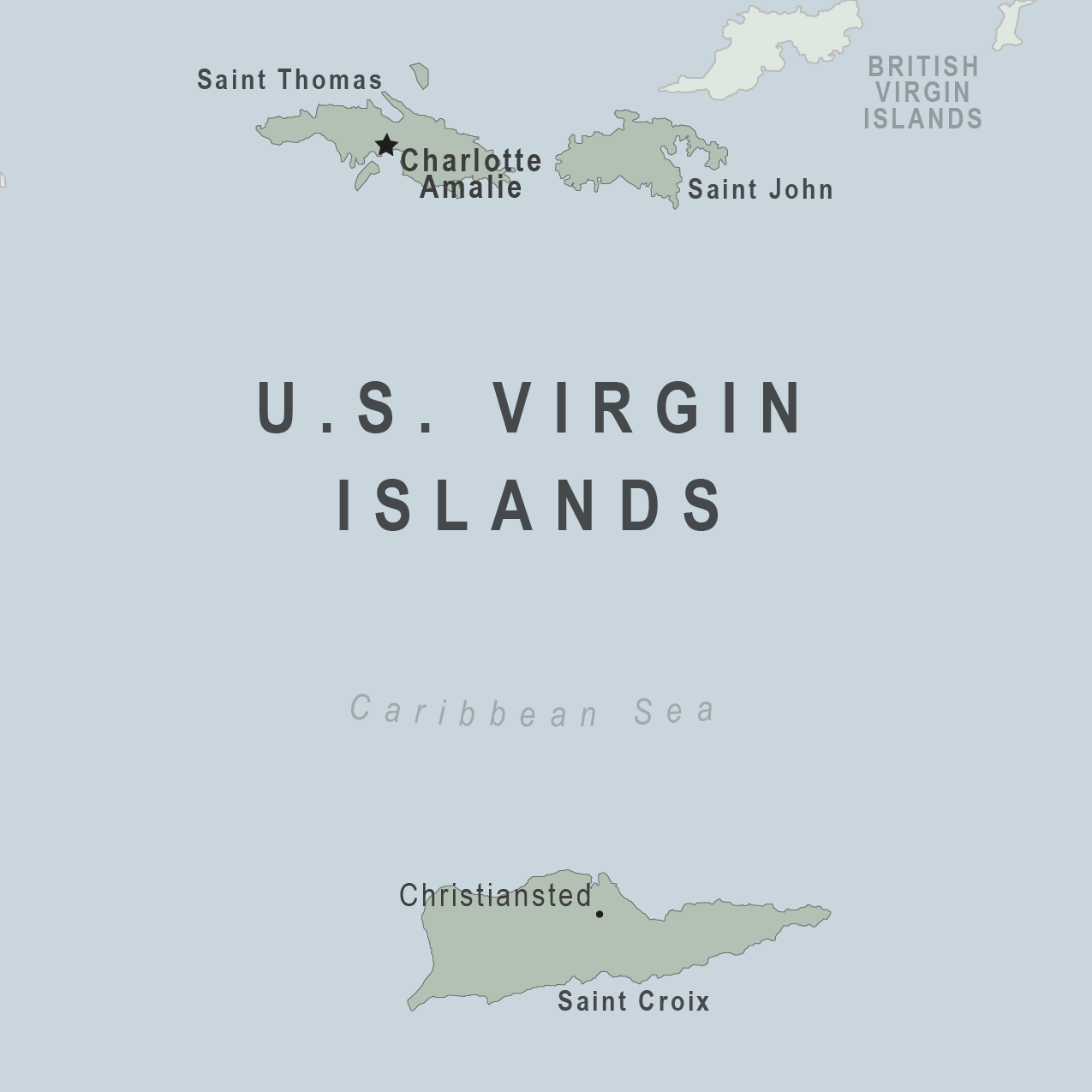 Map - US Virgin Isles