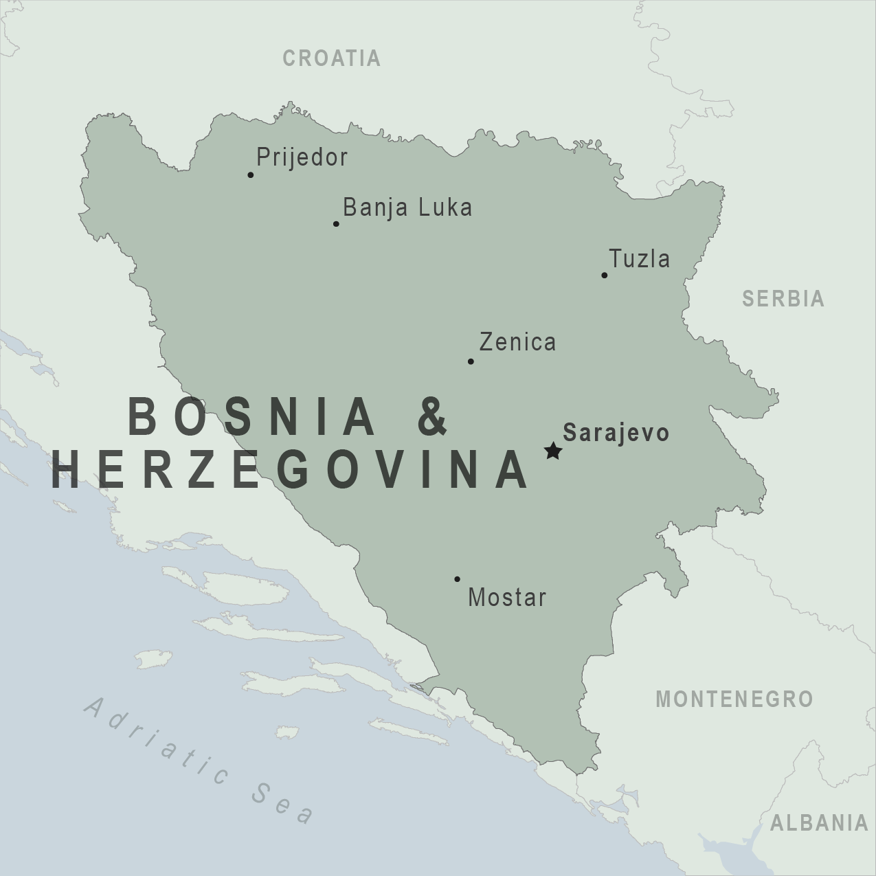 Map - Bosnia-Herzegovina