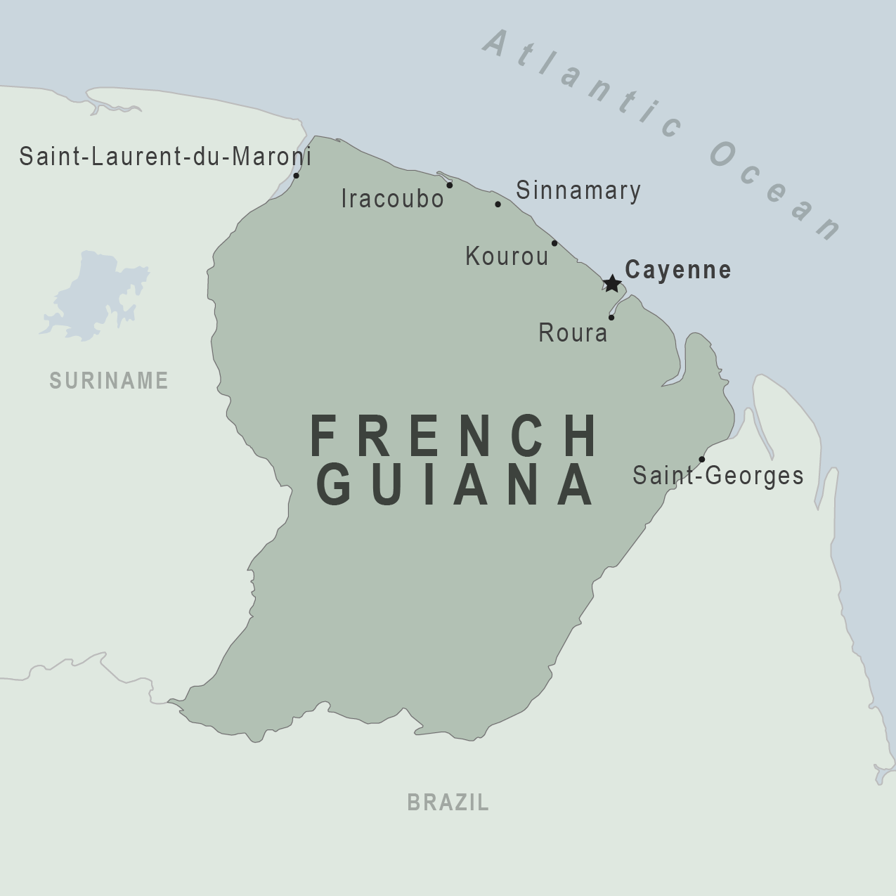 Map - French Guiana