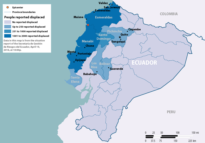 Earthquakes in Ecuador Watch Level 1, Practice Usual Precautions Travel Health Notices