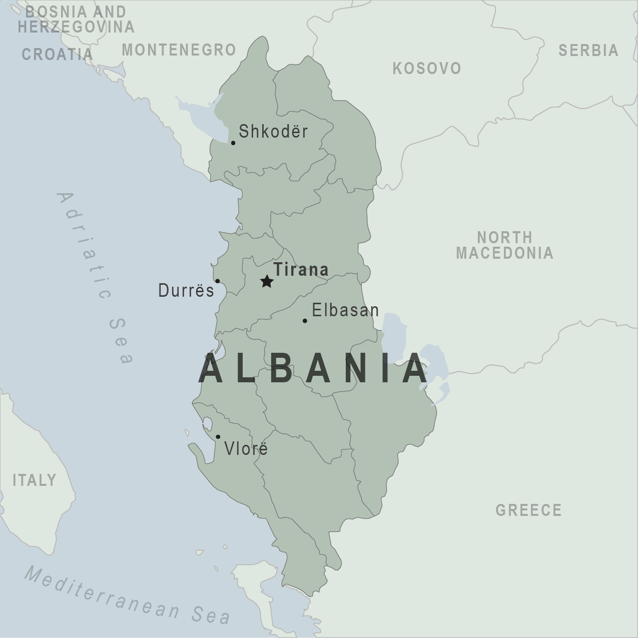 Map - Albania