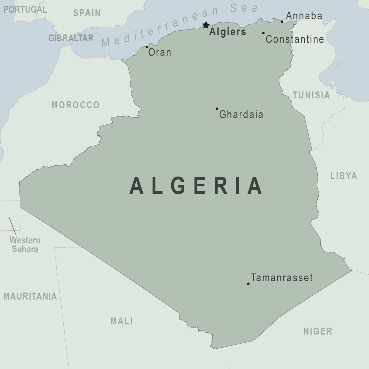 Map of Algeria