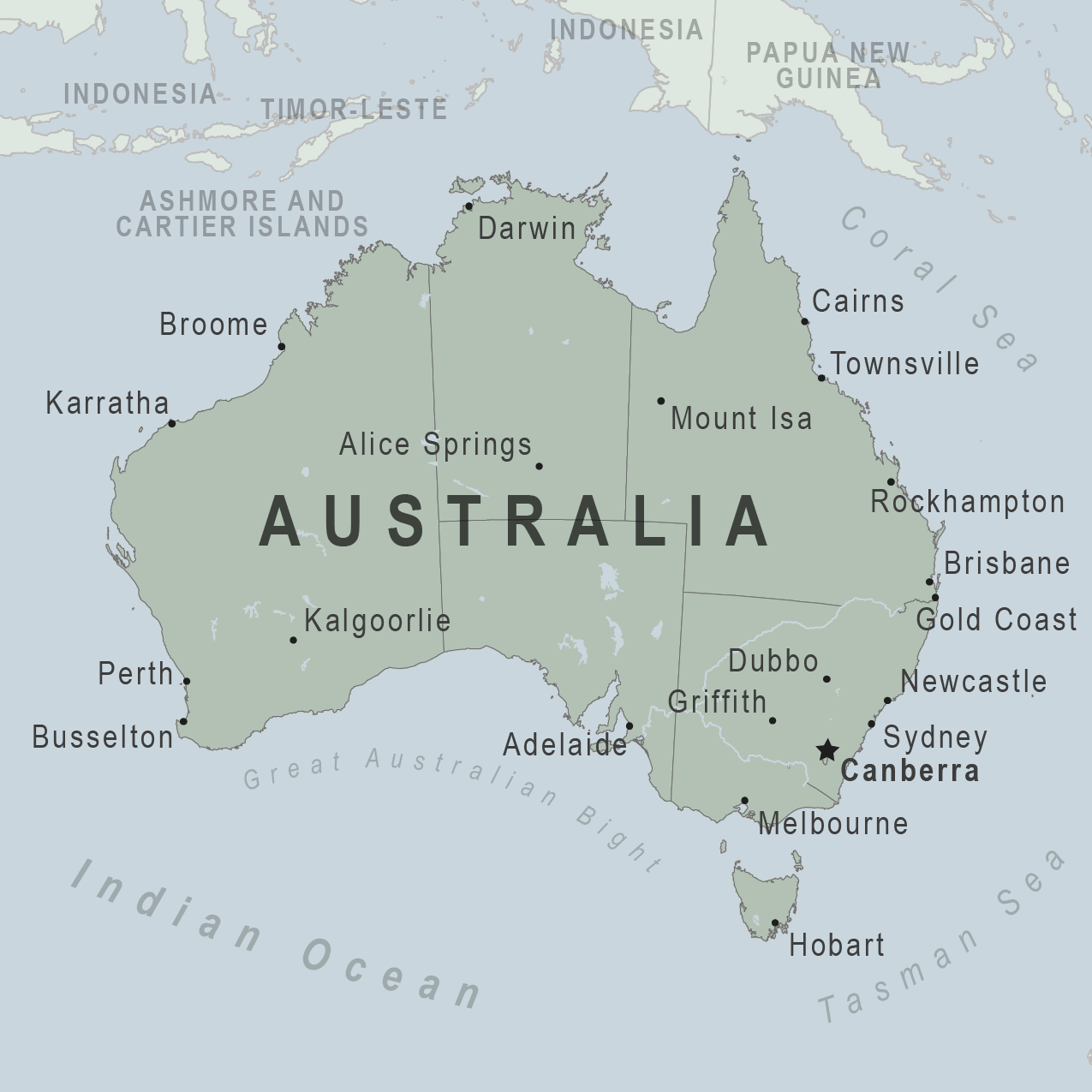 Map of Australia