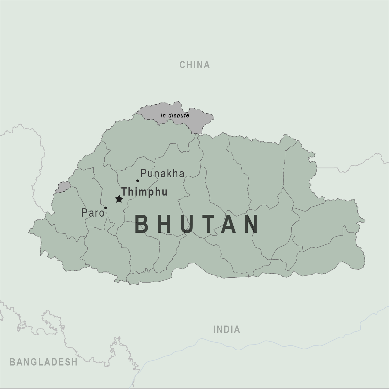 Map - Bhutan