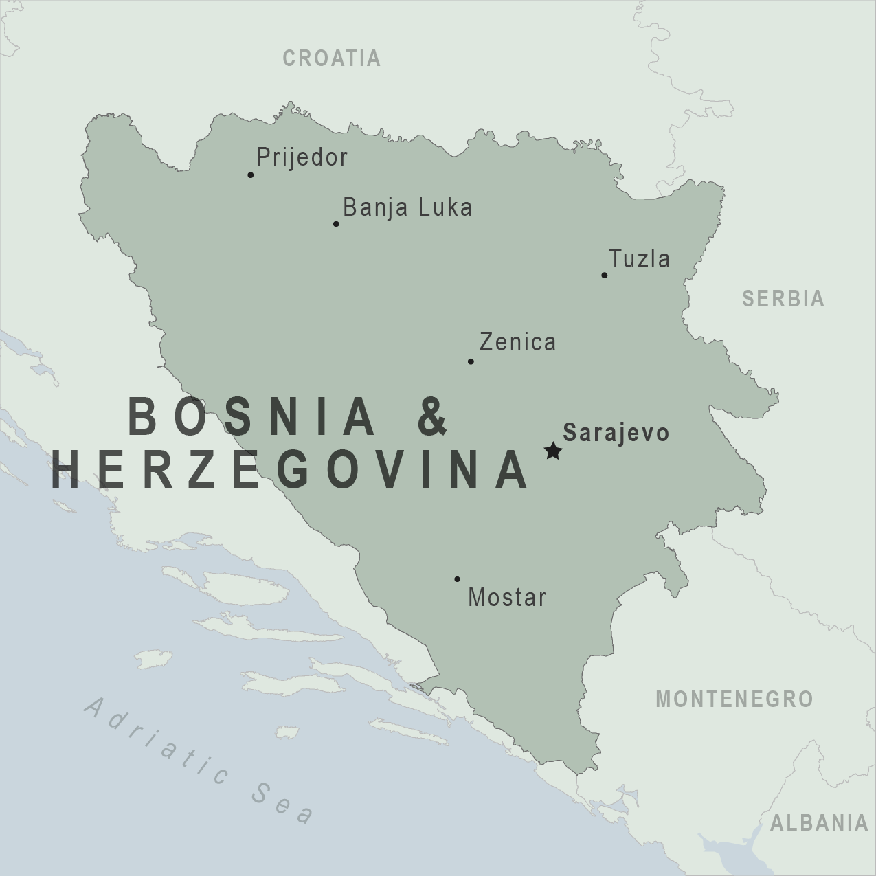 Map - Bosnia and Herzegovina