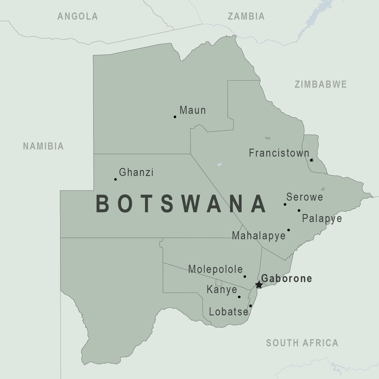 Map - Botswana