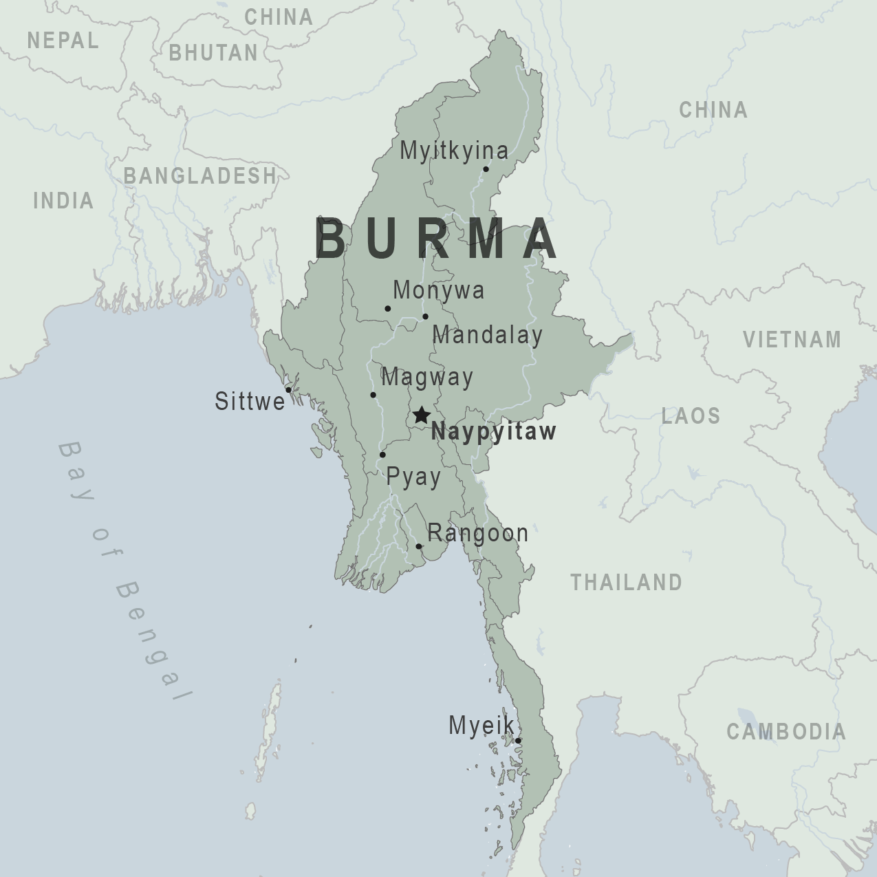 Map - Burma (Myanmar)