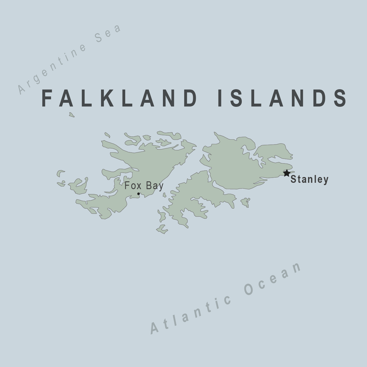 Map - Falkland Islands (Islas Malvinas)