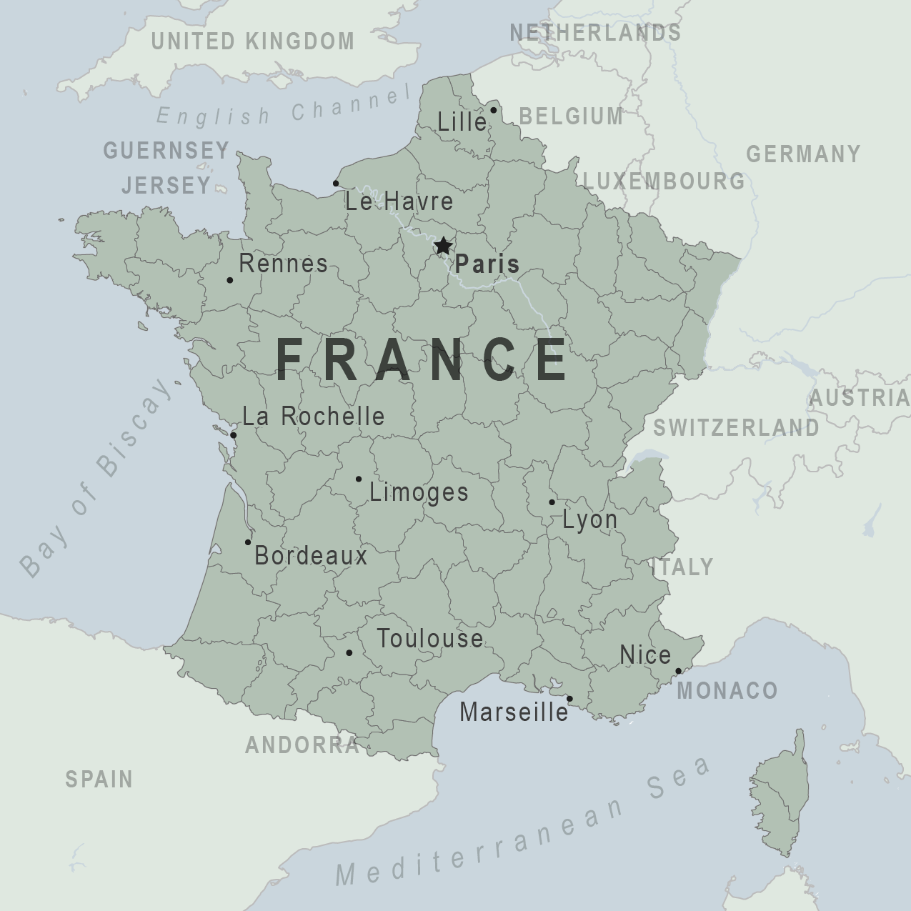 france on the map