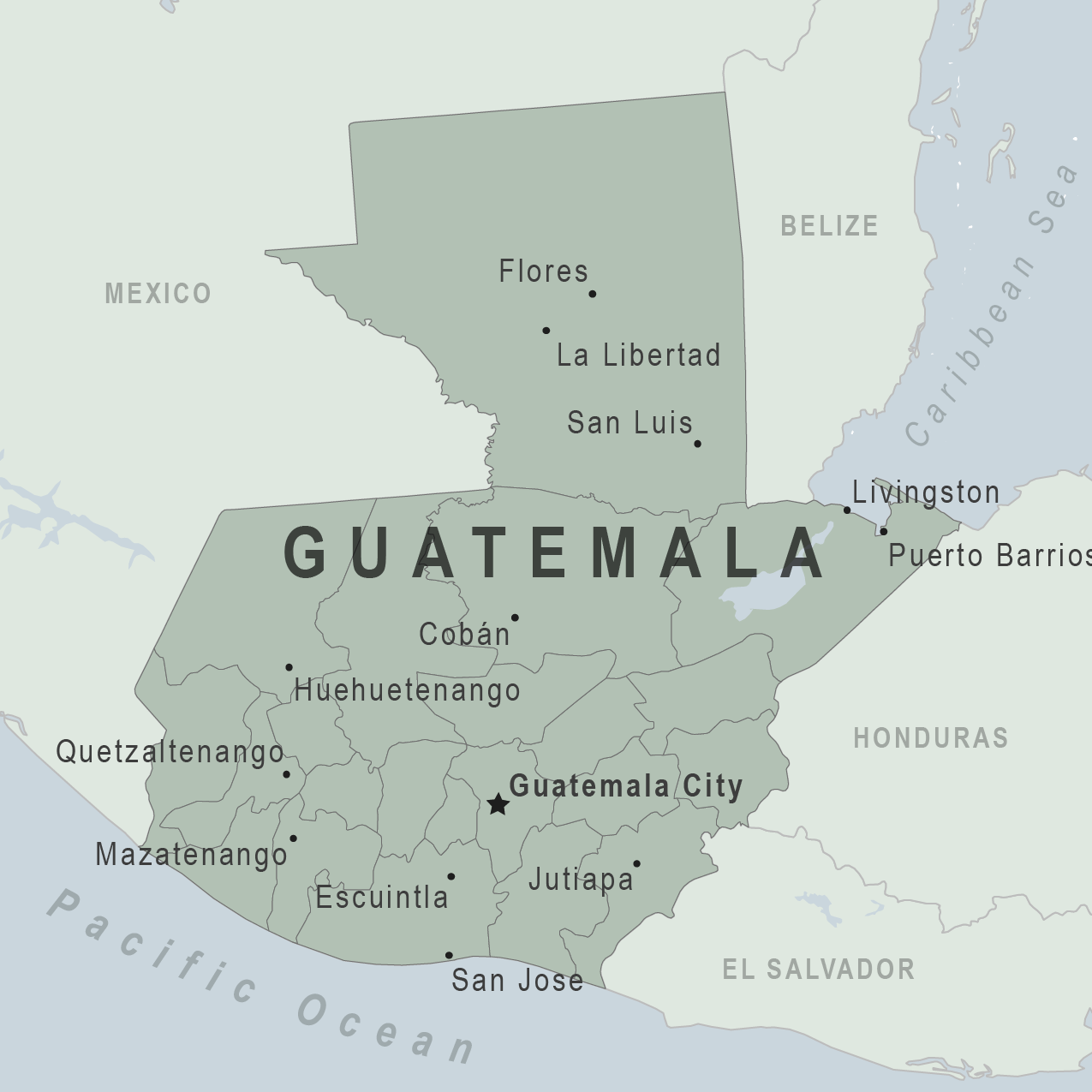 Map - Guatemala