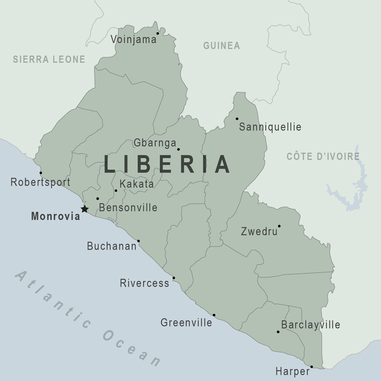 Map - Liberia