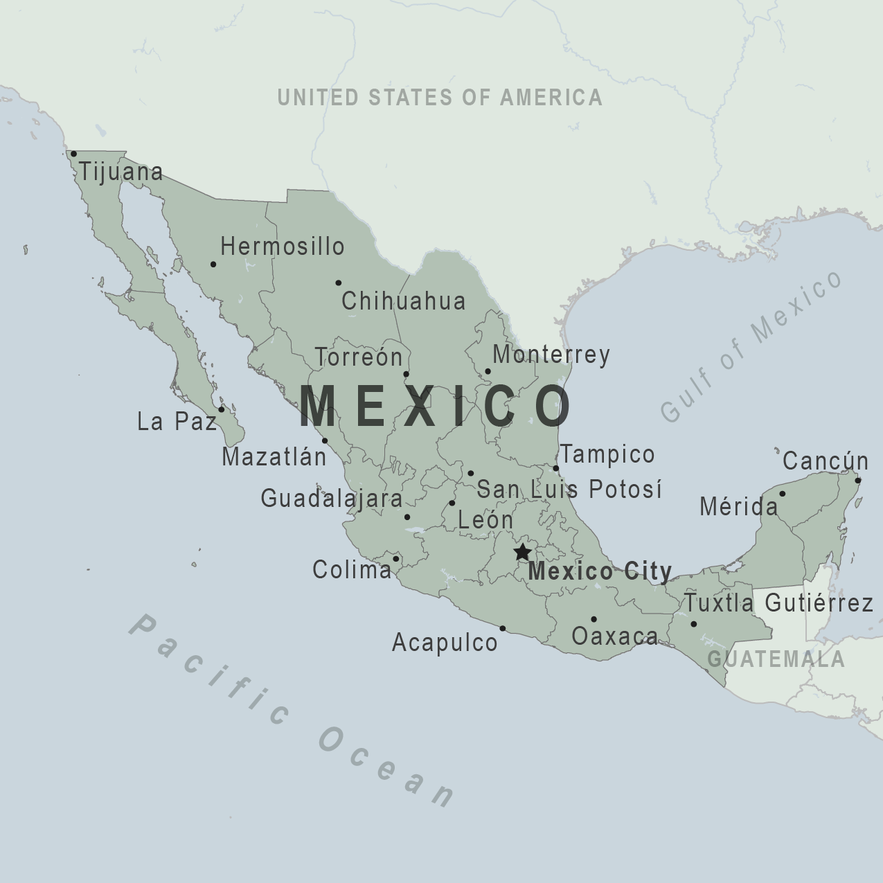 What Does Mexico Look Like On A Map