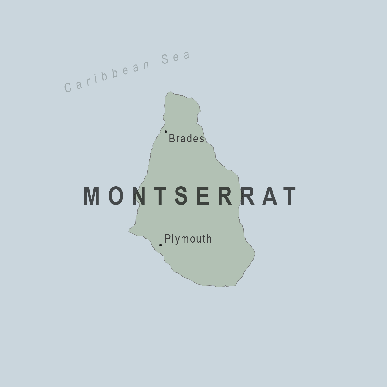 Map - Montserrat (U.K.)