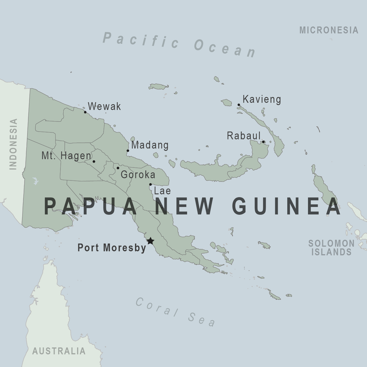Map - Papua New Guinea