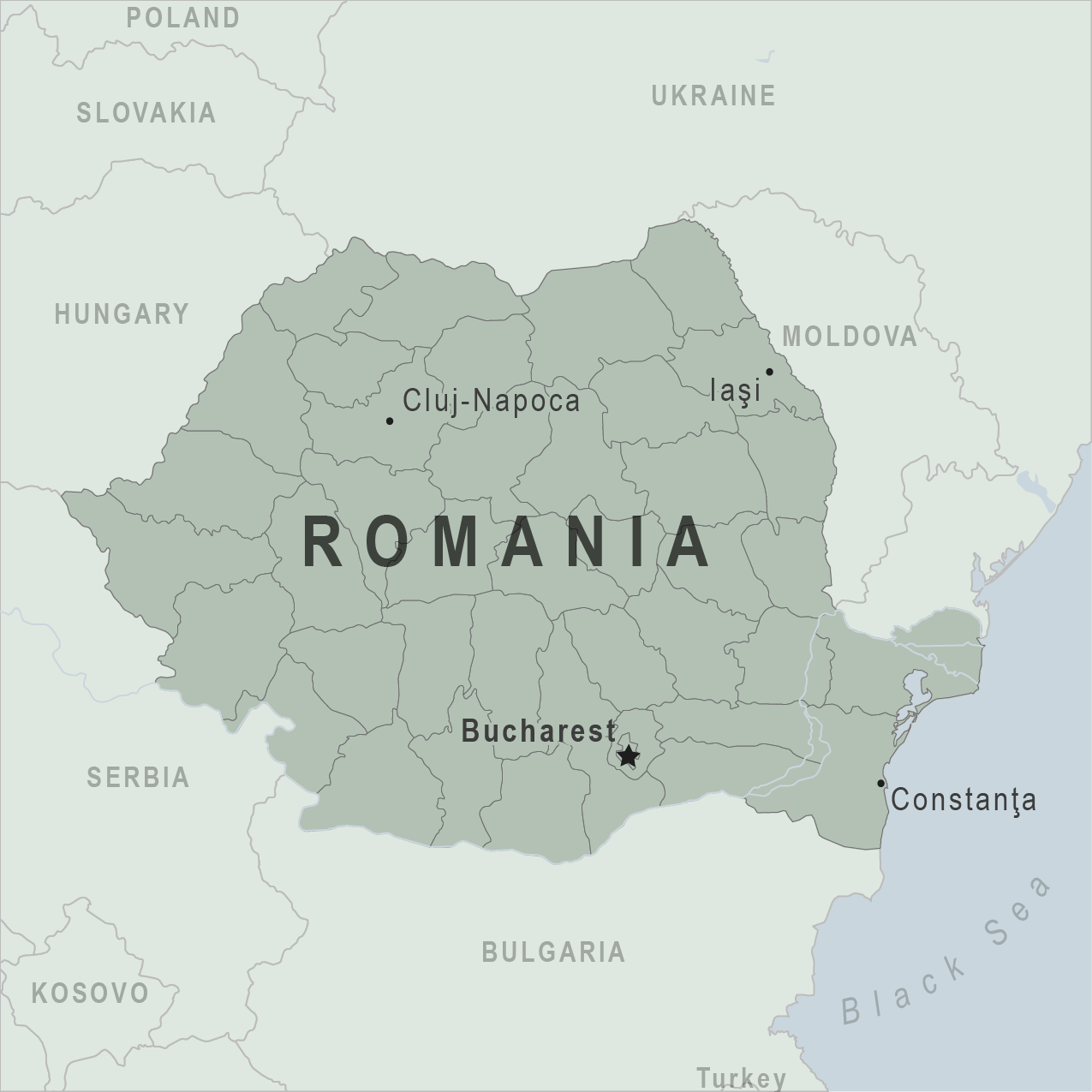 Map - Romania