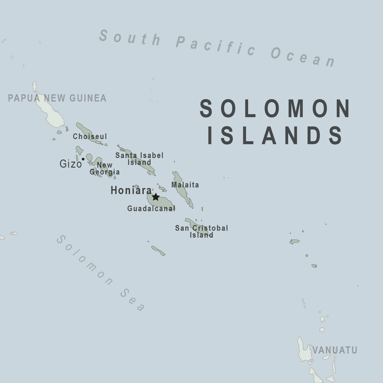 Map - Solomon Islands