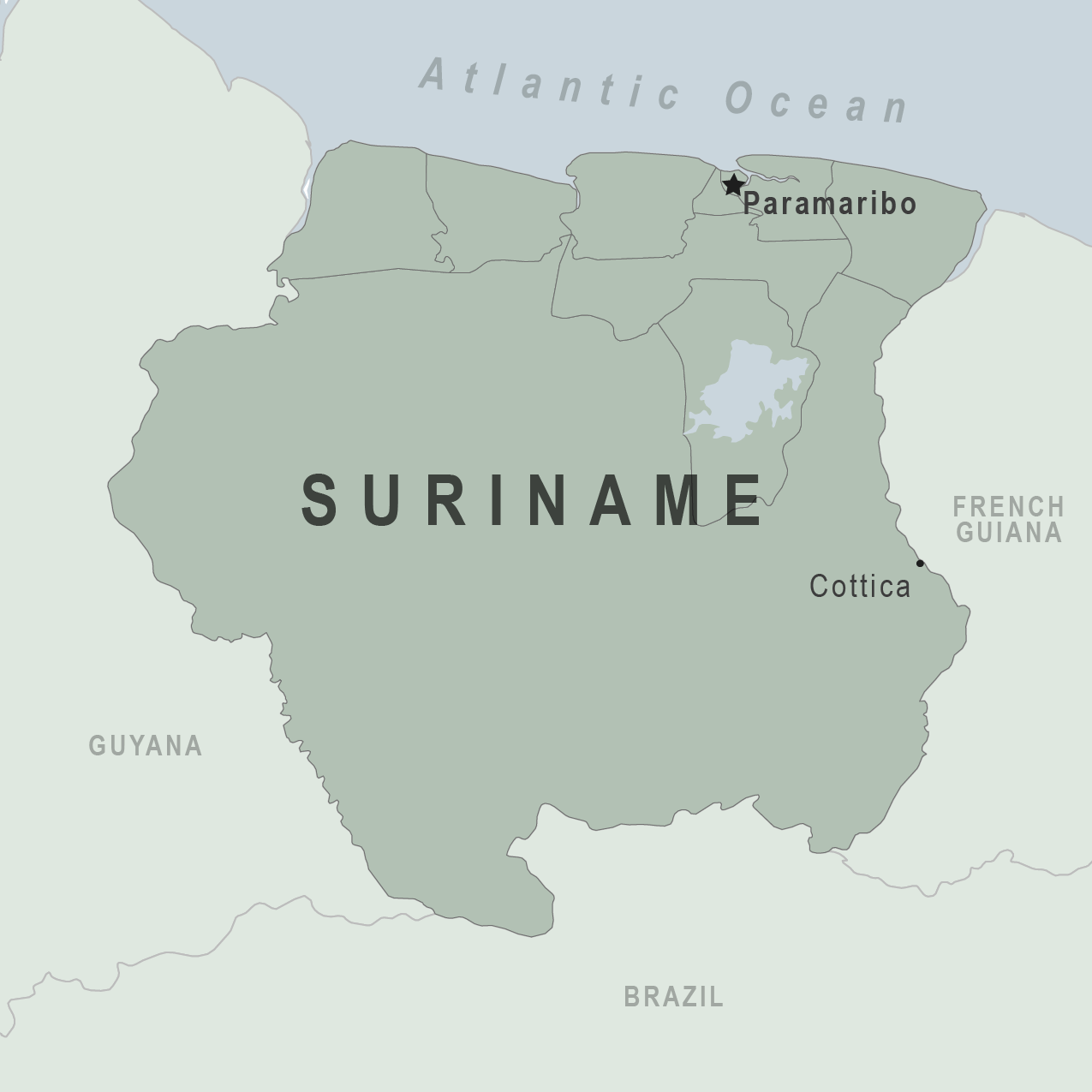 Map - Suriname