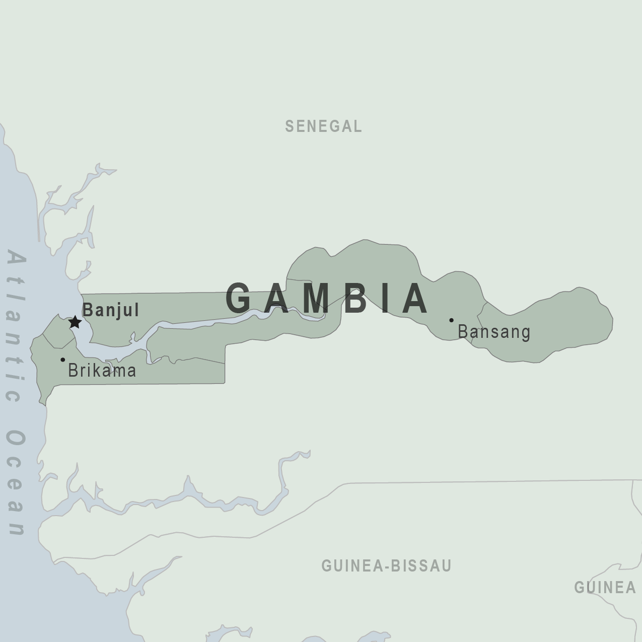 Map of The Gambia