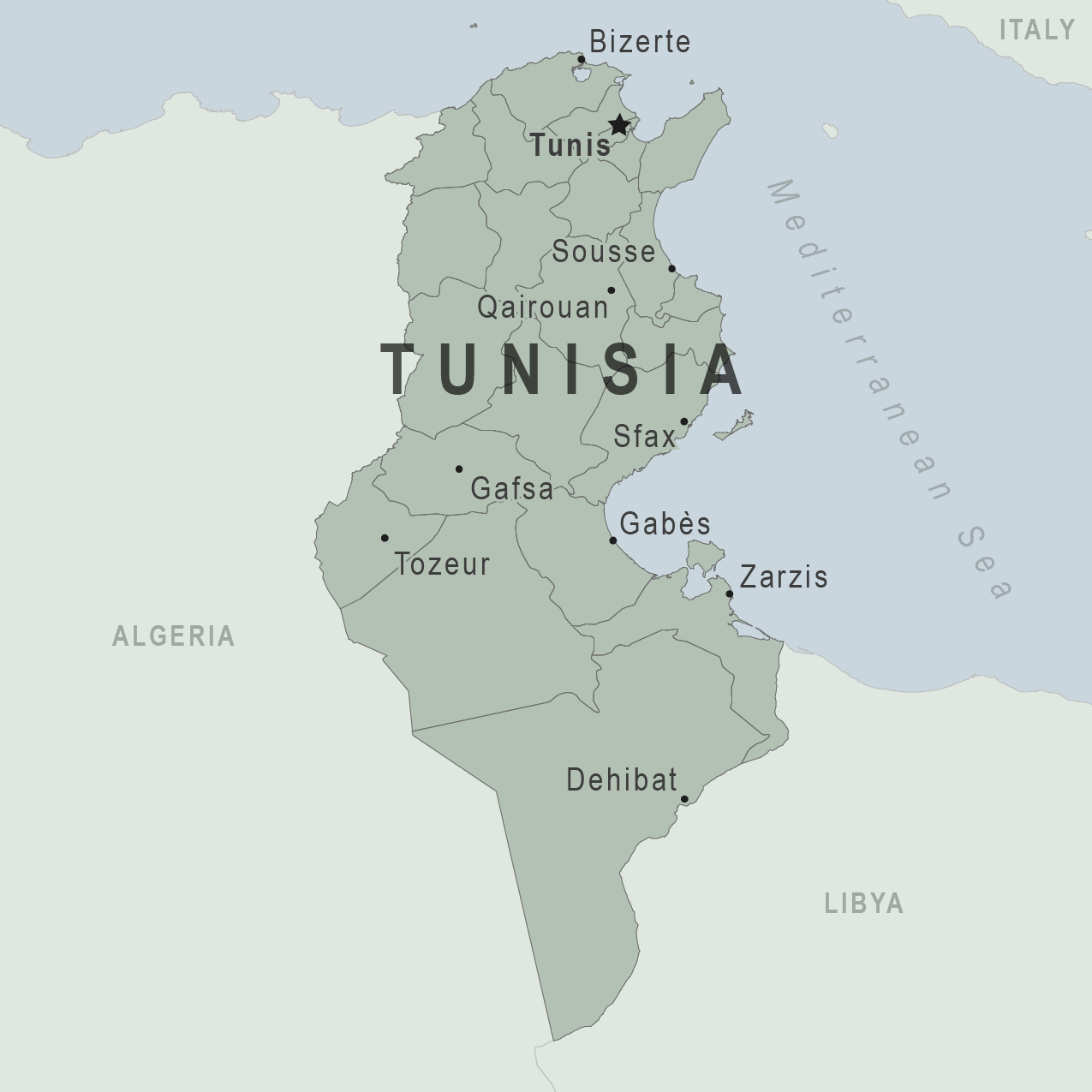 Map - Tunisia