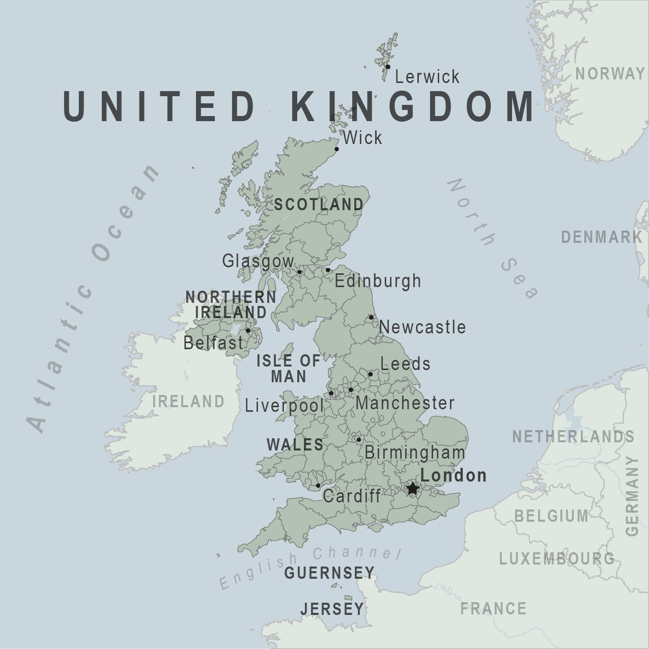 Map of the UK