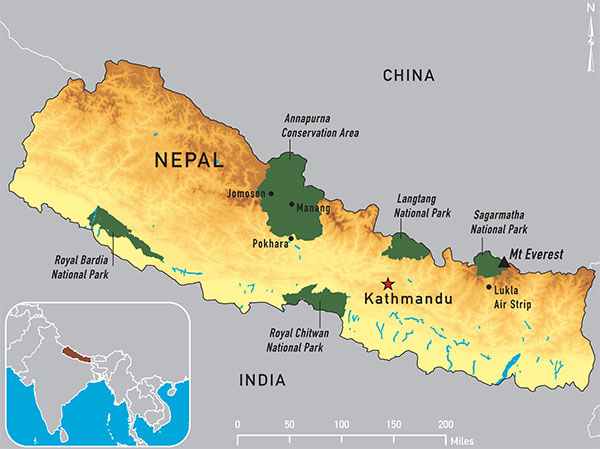 Map 4-11. Nepal destination map