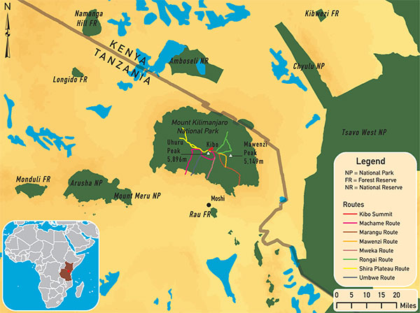 Map 4-09. Kilimanjaro destination map