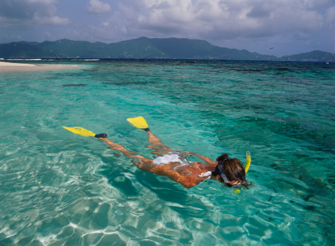 woman snorkeling