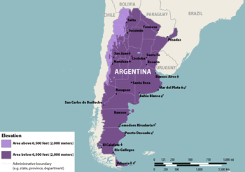 * The categories shown on this map are intended as a general guideline and should not be considered to indicate absolute risk. Elevation may vary within an area to a larger extent than this map can depict. The presence of mosquitoes may change seasonally, with increasing temperatures or rainfall, and may change over time. Travelers to destinations that cross or are near an elevation border may wish to consider the destination as an area of lower elevation. Travelers to high elevations are still at risk of getting Zika from sex.