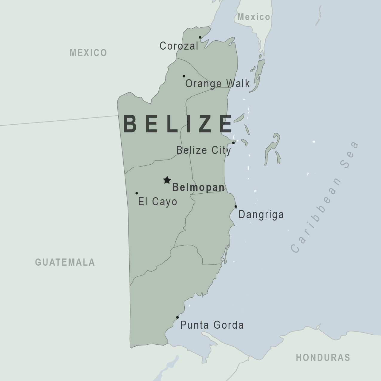 Map - Belize