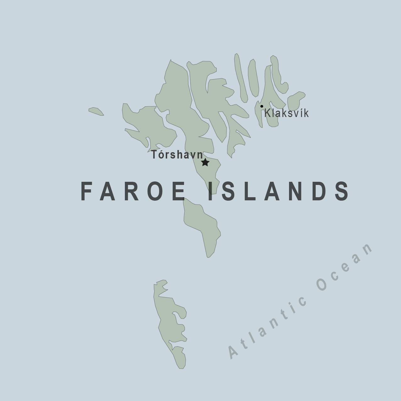 Map - Faroe Islands (Denmark)