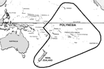 Thumbnail of New Zealand and the region of Polynesia.